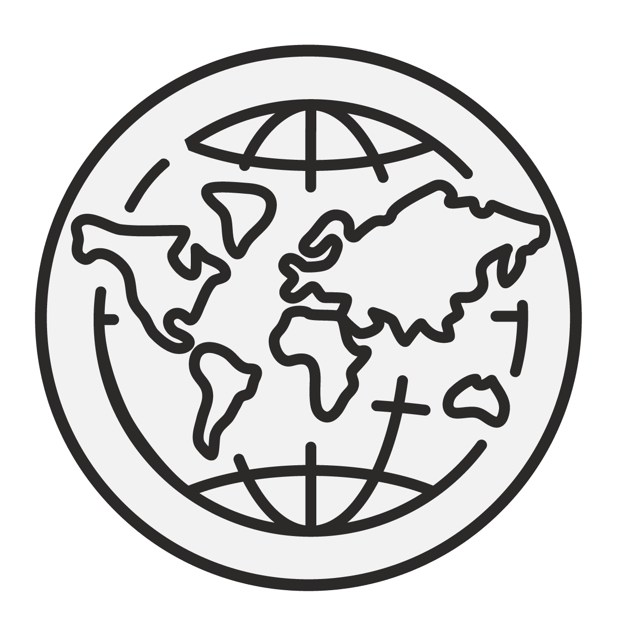 A white globe with a cross on it.