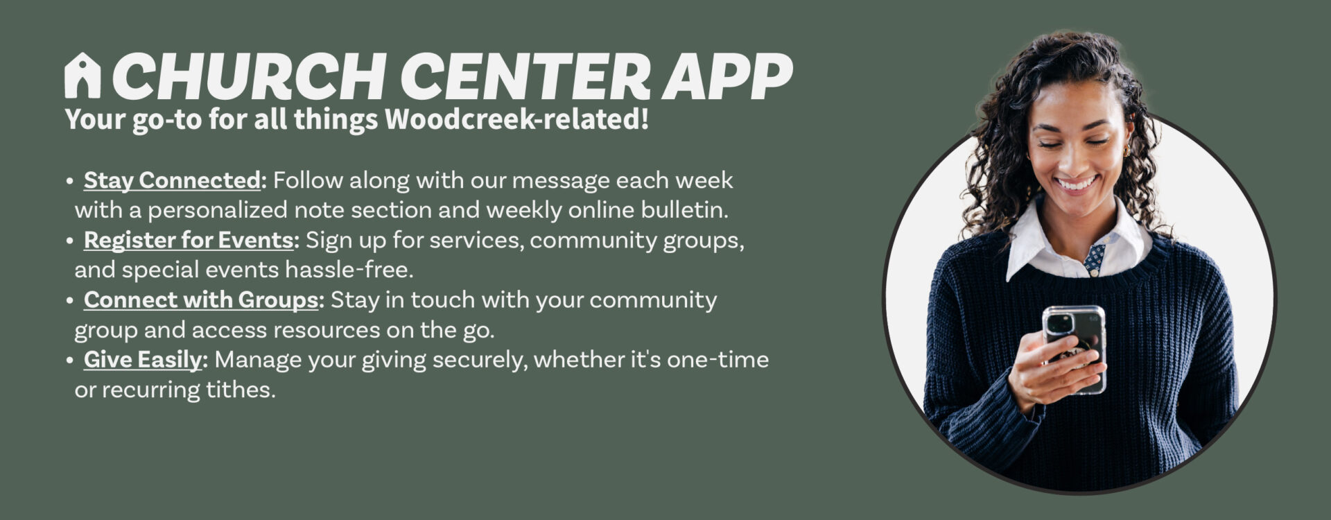 A picture of the center app.