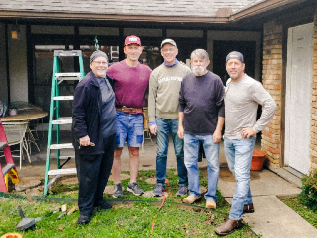 Toolbox volunteers helping with a project.