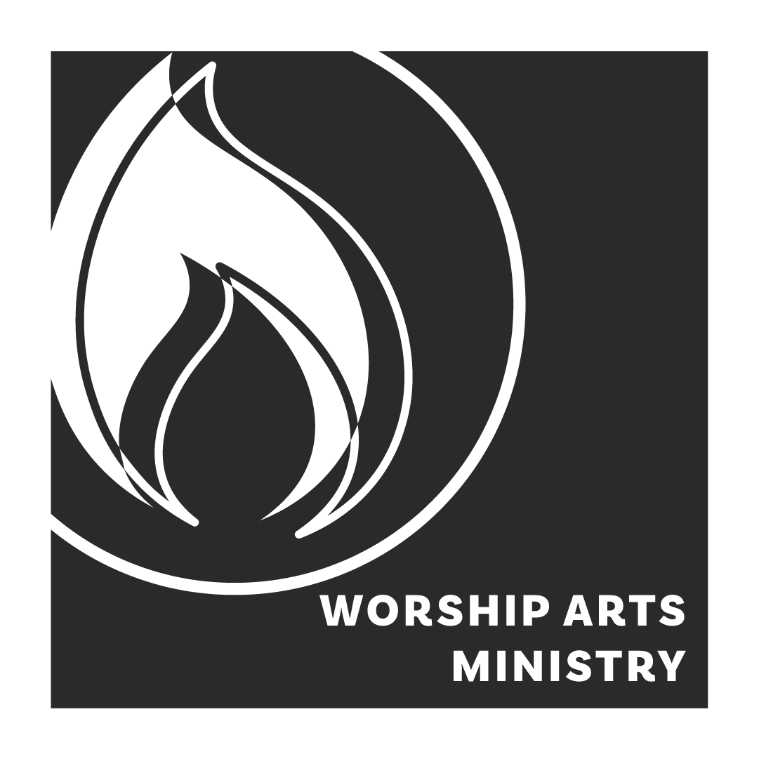 Worship Arts Ministry logo with flame.