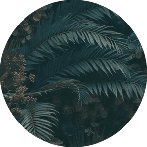 Dark tropical leaves with subtle lighting.