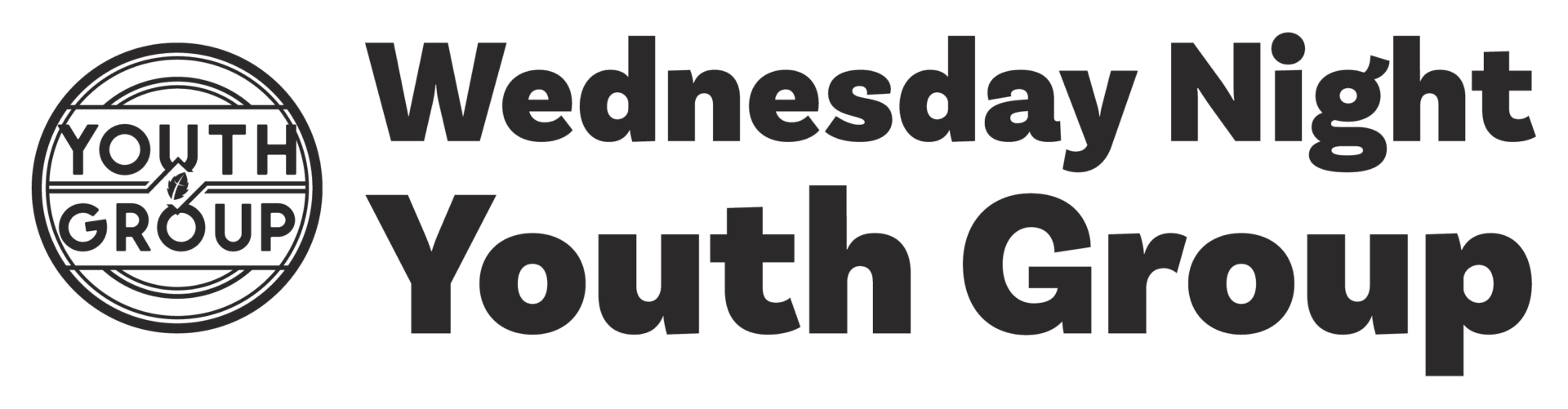 Wednesday Night Youth Group logo in black.